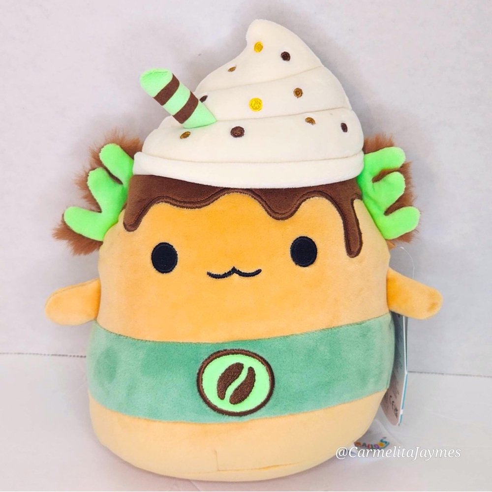 NAKOBE ☕️🦎 Latte Axolotl Crossover Squad Original Squishmallow By Kellytoy NWT